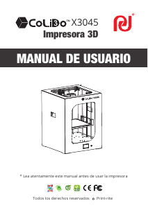 Manual de uso CoLiDo X3045 Impresora 3D