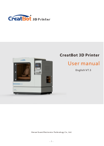 Handleiding CreatBot F1000 3D Printer