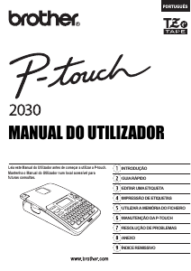 Manual Brother PT-2030AD Impressor de etiquetas