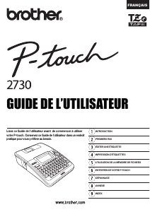 Mode d’emploi Brother PT-2730 Imprimante d'étiquettes