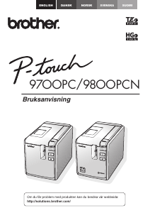 Bruksanvisning Brother PT-9800PCN Etikettskrivare
