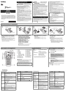 Bruksanvisning Brother PT-E100 Etikettskrivare