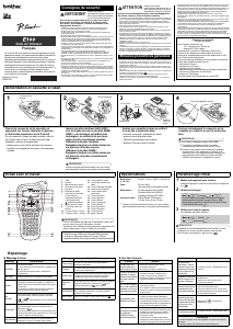 Mode d’emploi Brother PT-E100 Imprimante d'étiquettes