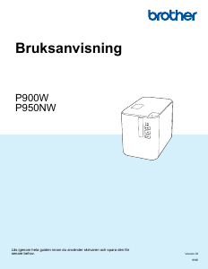 Bruksanvisning Brother PT-P950NW Etikettskrivare