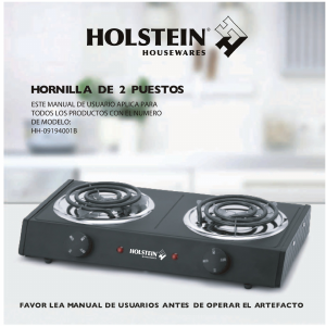 Manual de uso Holstein HH-09194001B Placa