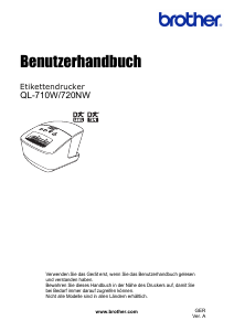 Bedienungsanleitung Brother QL-720NW Etikettendrucker