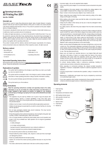 Handleiding Basetech 3DP1 3D Pen