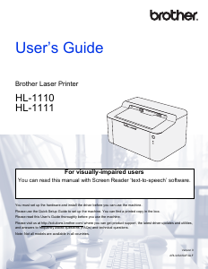 Manual Brother HL-1111 Printer