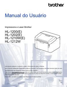 Manual Brother HL-1202 Impressora