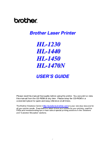 Manual Brother HL-1230 Printer