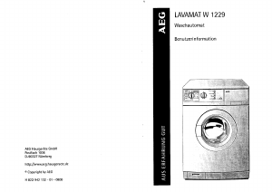 Bedienungsanleitung AEG LAVW1229-W Waschmaschine