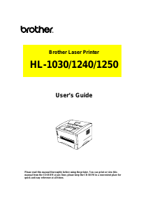 Manual Brother HL-1240 Printer