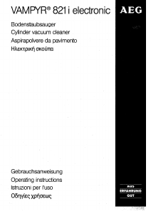 Manuale AEG VAMPYR 821i Aspirapolvere