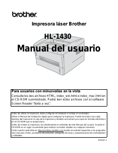 Manual de uso Brother HL-1430 Impresora