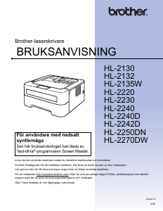 Bruksanvisning Brother HL-2132 Skrivare