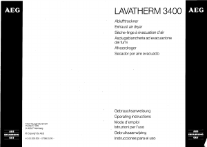 Manual AEG LTH3400-WNL Dryer