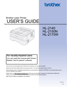 Manual Brother HL-2140 Printer