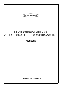 Bedienungsanleitung Nordmende NWM 12051 Waschmaschine