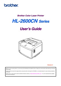 Manual Brother HL-2600CN Printer