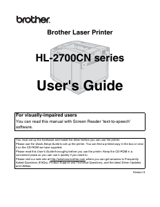Manual Brother HL-2700CN Printer