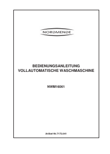 Bedienungsanleitung Nordmende NWM 16061 Waschmaschine