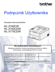 Instrukcja Brother HL-3140CW Drukarka