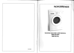 Handleiding Nordmende WM 1001 WH Wasmachine