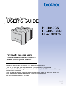 Manual Brother HL-4050CDN Printer