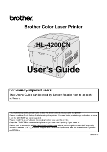 Manual Brother HL-4200CN Printer