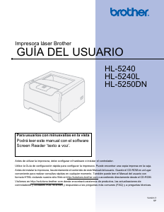 Manual de uso Brother HL-5240 Impresora