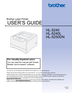 Manual Brother HL-5240L Printer