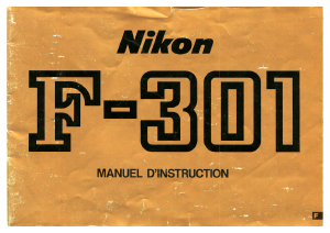 Mode d’emploi Nikon F-301 Camera