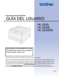 Manual de uso Brother HL-5240L Impresora