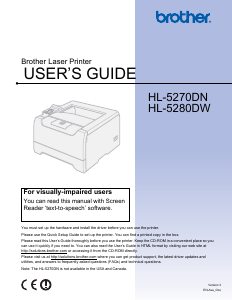 Handleiding Brother HL-5270DN Printer