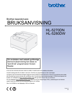 Bruksanvisning Brother HL-5270DN Skrivare