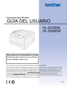 Manual de uso Brother HL-5280DW Impresora