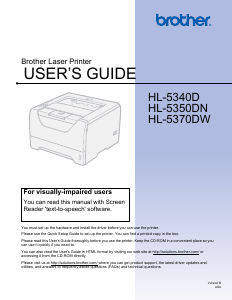 Manual Brother HL-5340D Printer