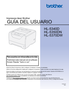 Manual de uso Brother HL-5340D Impresora
