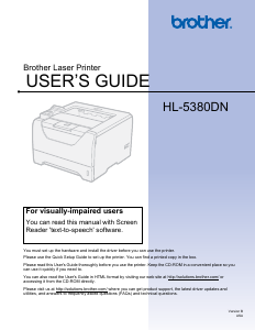 Manual Brother HL-5380DN Printer