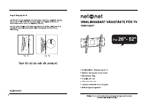 Bruksanvisning NetOnNet PSW118ST1 Väggfäste