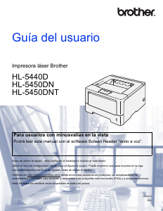 Manual de uso Brother HL-5440D Impresora