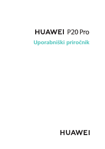 Priročnik Huawei P20 Pro Mobilni telefon