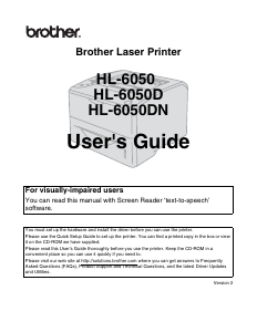 Handleiding Brother HL-6050DN Printer