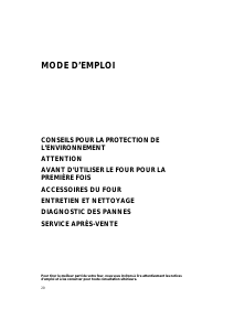 Mode d’emploi Ignis AKS 200 WH Four