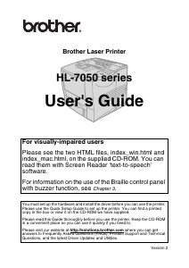 Handleiding Brother HL-7050 Printer