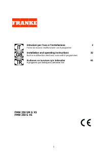 Manuale Franke FMW 250 SM G XS Microonde