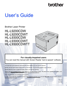 Manual Brother HL-L9200CDW Printer