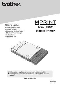Handleiding Brother MW-145BT Printer