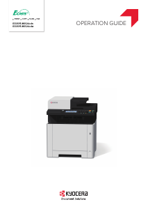 Manual Kyocera ECOSYS M5526cdw Multifunctional Printer