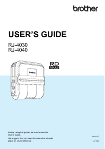 Handleiding Brother RJ-4030 Printer